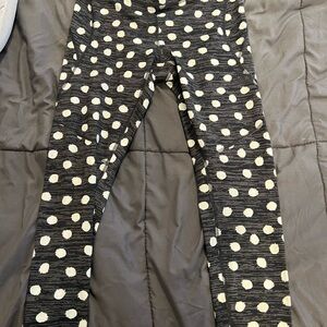 Outdoor Voices Black and White Polka Dot Core Leggings